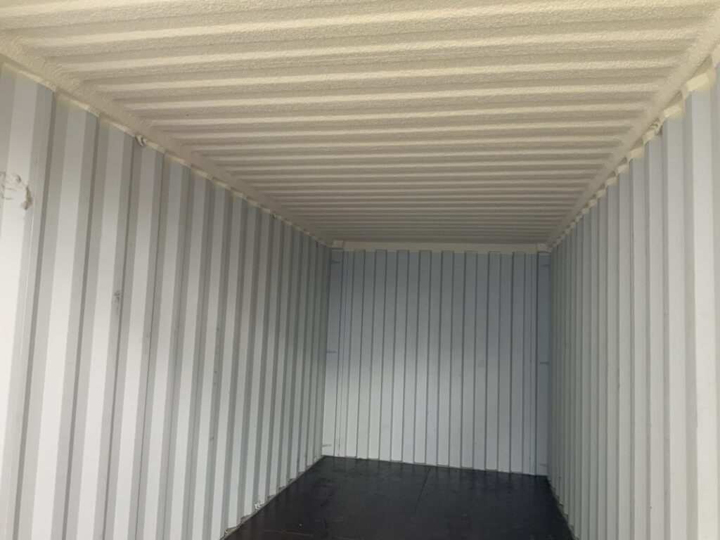 polyurethane spray foam insulated shipping container