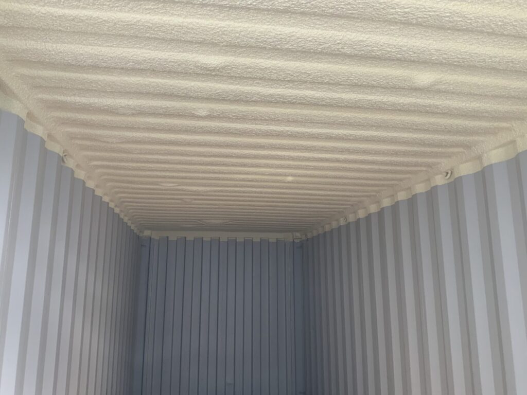 spray foam ceiling shipping container