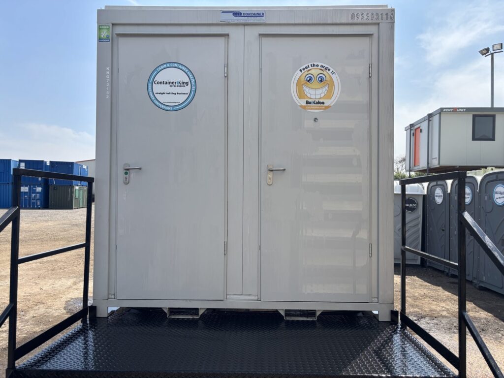 male/female toilet effluent tank and steps