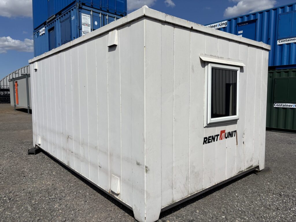 flat sided steel office building