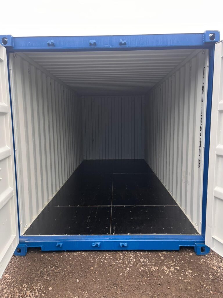 one trip shipping container internal view