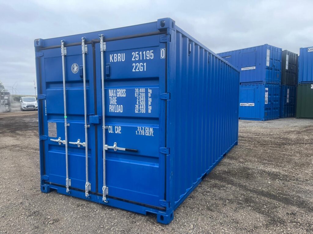 RAL5010 20ft Blue ISO Shipping Containers for sale