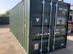 Close-up of the immaculate multi-corrugation steel side profile on ContainerKing® asset KNG72376, demonstrating the strength and premium finish of a 2026 one-trip shipping container.
